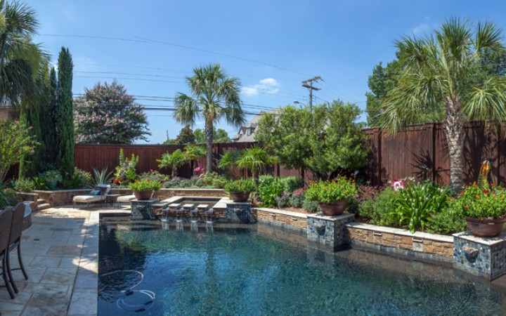 texas pool landscaping ideas low maintenance